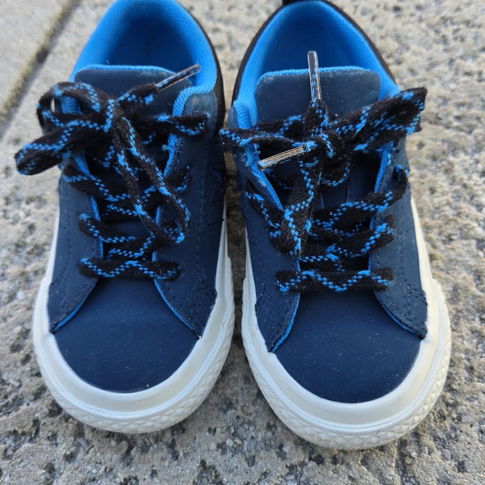 Converse Little Kids One Star Blue & Black Casual Shoes